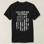 USSサイパン退役軍人Tシャツ Tシャツ (デザイン正面)
