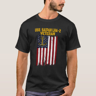 USSサイパンLHA 2両生突撃船退役軍人 Tシャツ