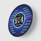 USSサッチャー(DD-514) ラウンド壁時計 (傾斜)