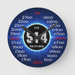 USSサッチャー(DD-514) ラウンド壁時計