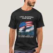 USSサンフィッシュSSN 649アメリカ国旗の潜水艦ベテラ Tシャツ (正面)