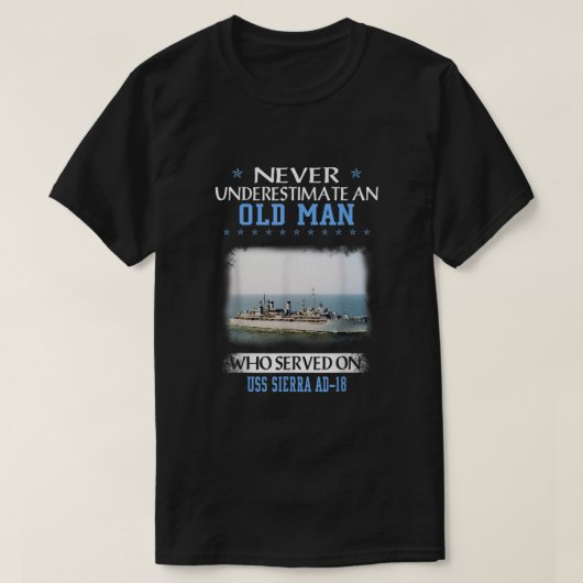 USSシエラAD退役軍人デイ父の日4 Tシャツ (デザイン正面)