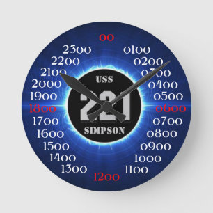 USSシンプソン(DD-221) ラウンド壁時計