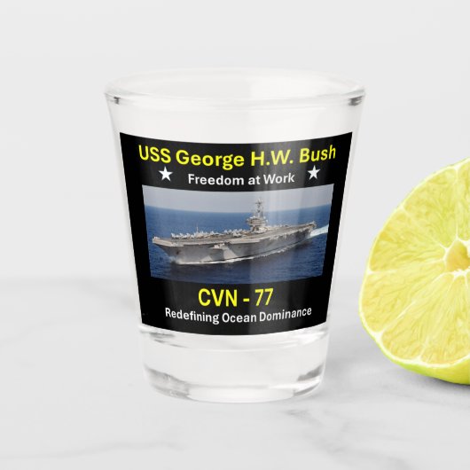 USSジョージH.W.ブッシュ(CVN-77) ショットグラス (正面)