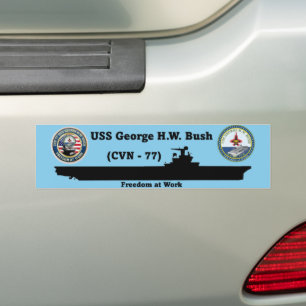 USSジョージH.W.ブッシュ(CVN-77)バンパーステッカー バンパーステッカー