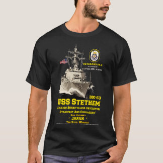 USSスティーセーズDDG63デストロイヤー退役軍人 Tシャツ