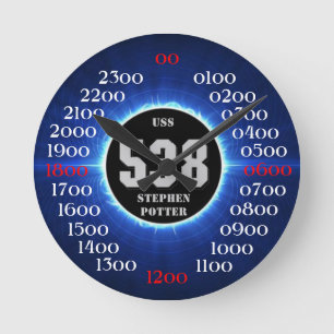 USSスティーブンの陶工(DD-538) ラウンド壁時計