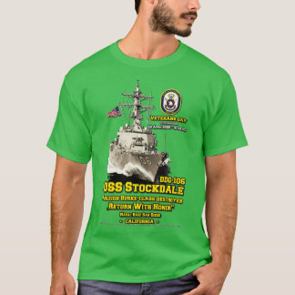 USSストックデールDDG106駆逐艦退役軍人 Tシャツ