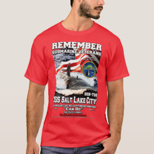 USSソルトレイクシティSSN716潜水艦退役軍人 Tシャツ