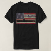 USSテンチSS417第2次世界大戦潜水艦USAアメリカ国旗 Tシャツ (デザイン正面)