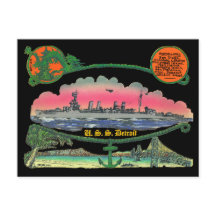 USSデトロイトCL-8ポストカード