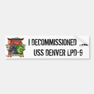 USSデンバーLPD-9の廃棄のステッカー バンパーステッカー