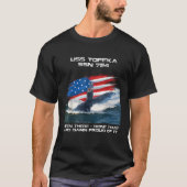 USSトペカSSN 754アメリカ国旗の潜水艦退役軍人 Tシャツ (正面)