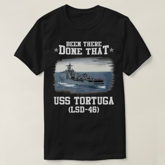 USSトルトゥガLSD46退役軍人デイファーザーデイ Tシャツ (デザイン正面)