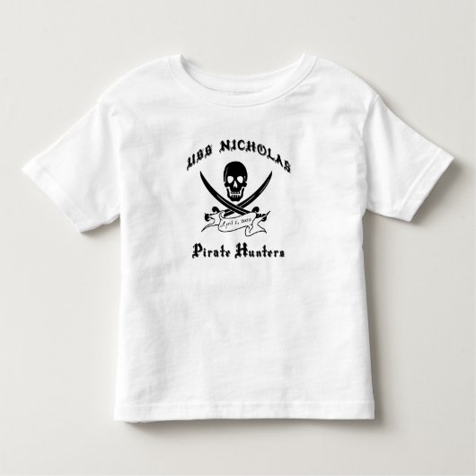 USSニコラスの海賊ハンターの子供のワイシャツ トドラーTシャツ (正面)