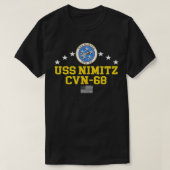 USSニミッツCVN68 Tシャツ (デザイン正面)