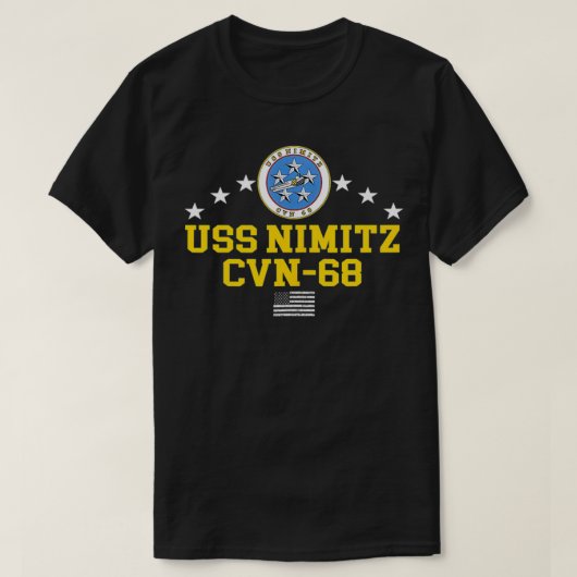 USSニミッツCVN68 Tシャツ (デザイン正面)