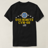 USSニミッツCVN68 Tシャツ (デザイン正面)