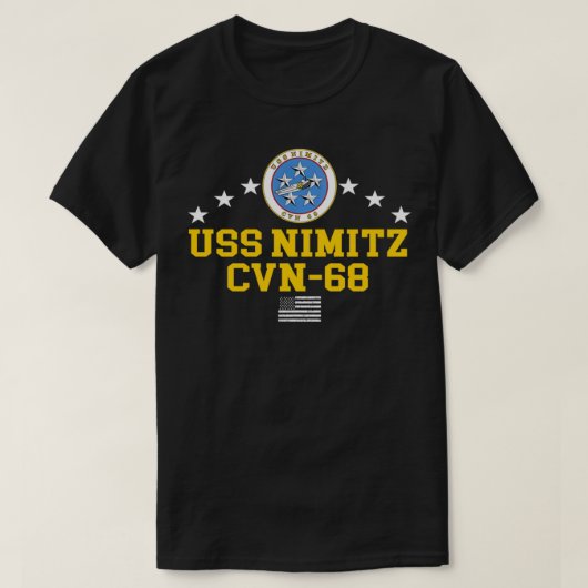 USSニミッツCVN68 Tシャツ (デザイン正面)
