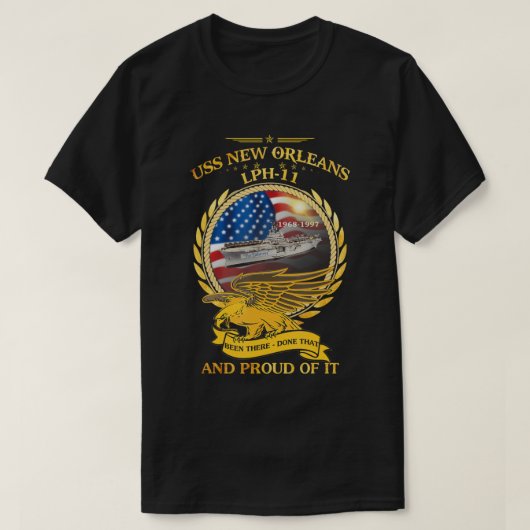 USSニューオーリンズ(LPH-11) 1968-1997 Tシャツ (デザイン正面)