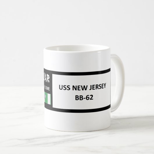 USSニュージャージーベトナム戦争の退役軍人 コーヒーマグカップ (正面右)