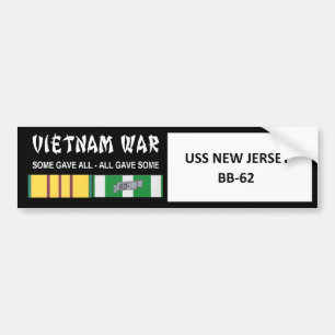 USSニュージャージーベトナム戦争の退役軍人 バンパーステッカー