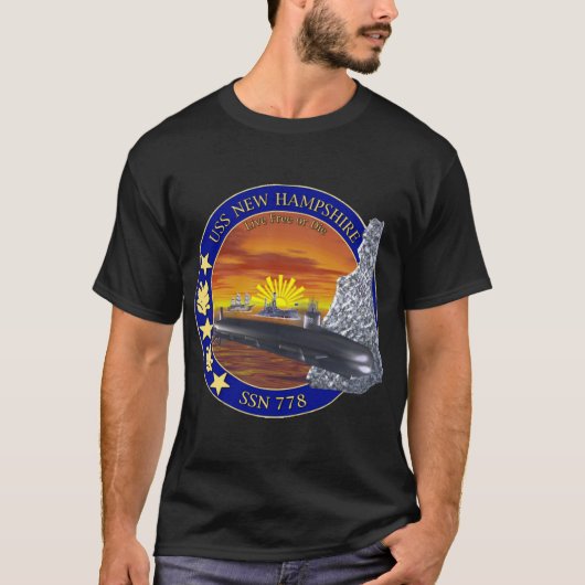 USSニューハンプシャー(SSN-778) Tシャツ (正面)