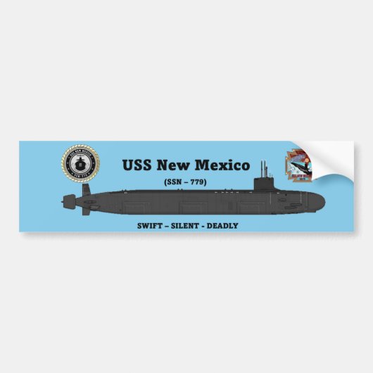 USSニューメキシコ(SSN-779) バンパーステッカー (正面)
