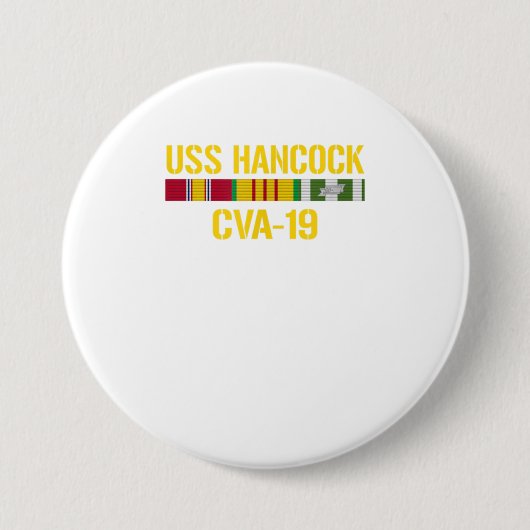 USSハンコックCVA19ベトナム退役軍人 缶バッジ (正面)