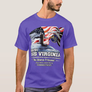 USSバージニアSSN774潜水艦退役軍人 Tシャツ