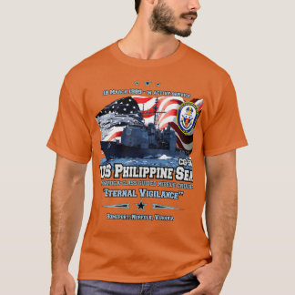 USSフィリピンシーCG58クルーザー Tシャツ