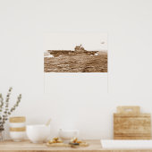 USSホーネットB-25テイクオフポスター ポスター (キッチン)