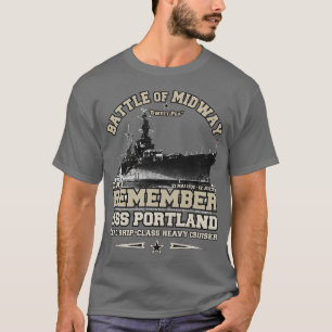 USSポートランドCA33ヘビークルーザー海軍ベトランス Tシャツ