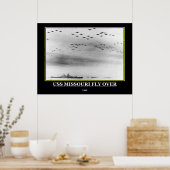 USSミズーリ1945ヴィンテージポスタープリント ポスター (キッチン)