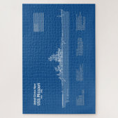 USSミズーリ – 船舶設計図プランABD ジグソーパズル (縦)