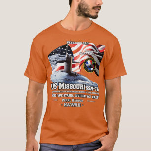 USSミズーリSSN780潜水艦退役軍人 Tシャツ