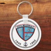 USSミッドウェイCV-41キャリアキーチェーン キーホルダー (正面)