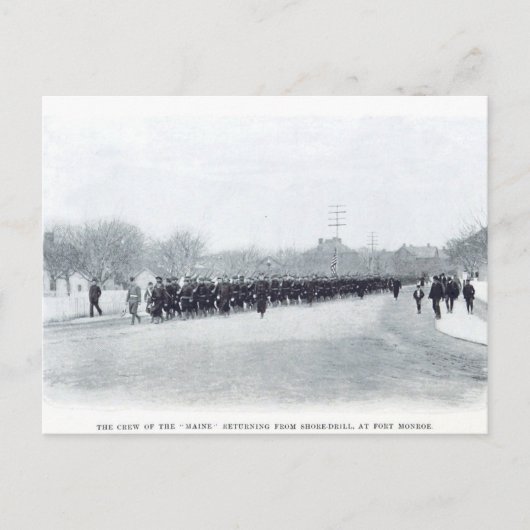 USSメインアットフォートモンロー ポストカード (正面)