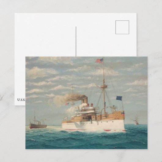USSメイン ポストカード (正面/裏面)