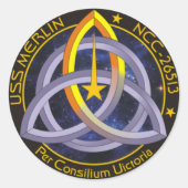 USSメルリンステッカーのセット ラウンドシール (正面)