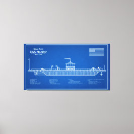 USSモニター – 船舶設計図プランABD キャンバスプリント
