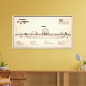 USSモニター – 船舶設計図プランSD キャンバスプリント (インサイチュ (リビング))