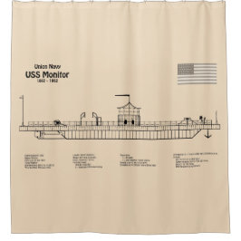 USSモニター – 船舶設計図プランSD シャワーカーテン