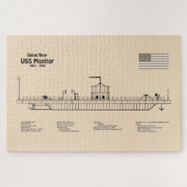 USSモニター – 船舶設計図プランSD ジグソーパズル