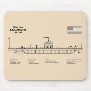 USSモニター – 船舶設計図プランSD マウスパッド