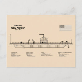 USSモニター - 船舶設計図計画SD ポストカード