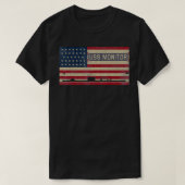 USSモニタ鉄装船米国南北戦争連合 Tシャツ (デザイン正面)