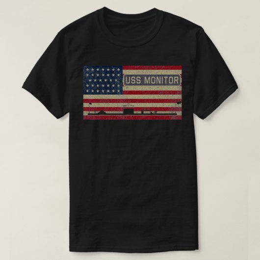 USSモニタ鉄装船米国南北戦争連合 Tシャツ (デザイン正面)