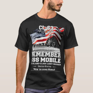 USSモバイルCL63クルーザー海軍退役軍人を記憶 Tシャツ