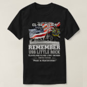 USSリトルロックCL92クルーザー海軍退役軍人 Tシャツ (デザイン正面)